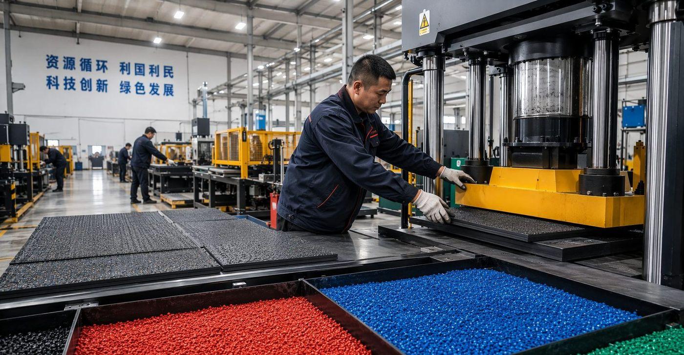 Hebei Mingren Rubber gym flooring factory