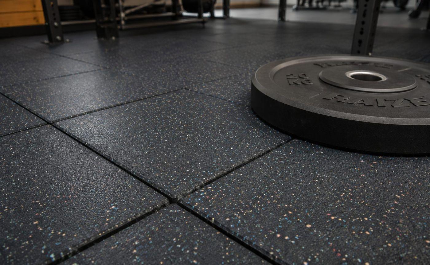 CrossFit box rubber flooring zones