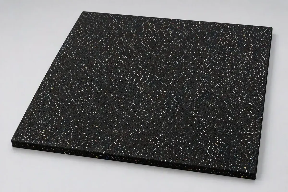 Heavy duty rubber gym mat 1x1 m for weightlifting